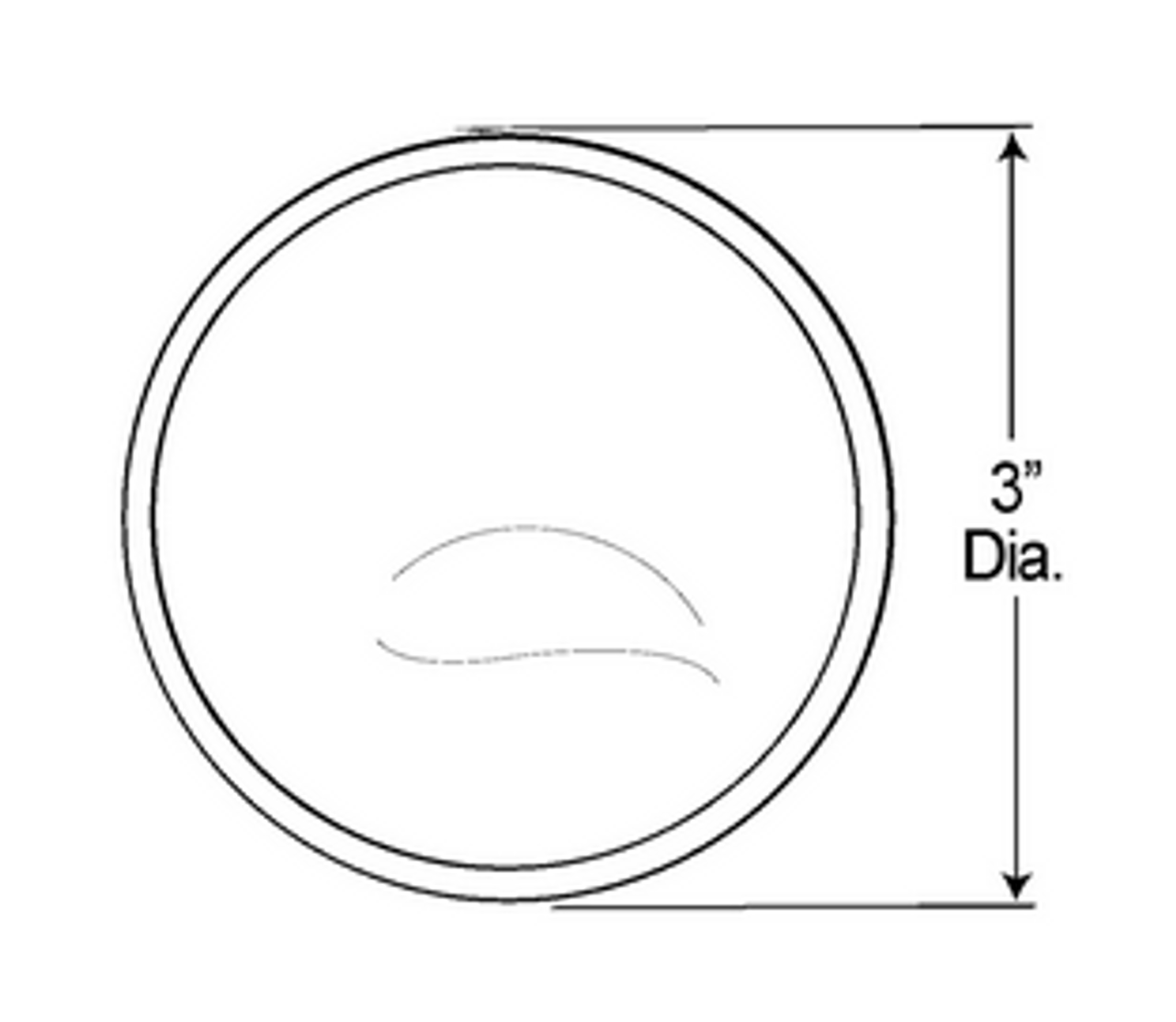 3" Stick-On Convex Mirror Round  12004