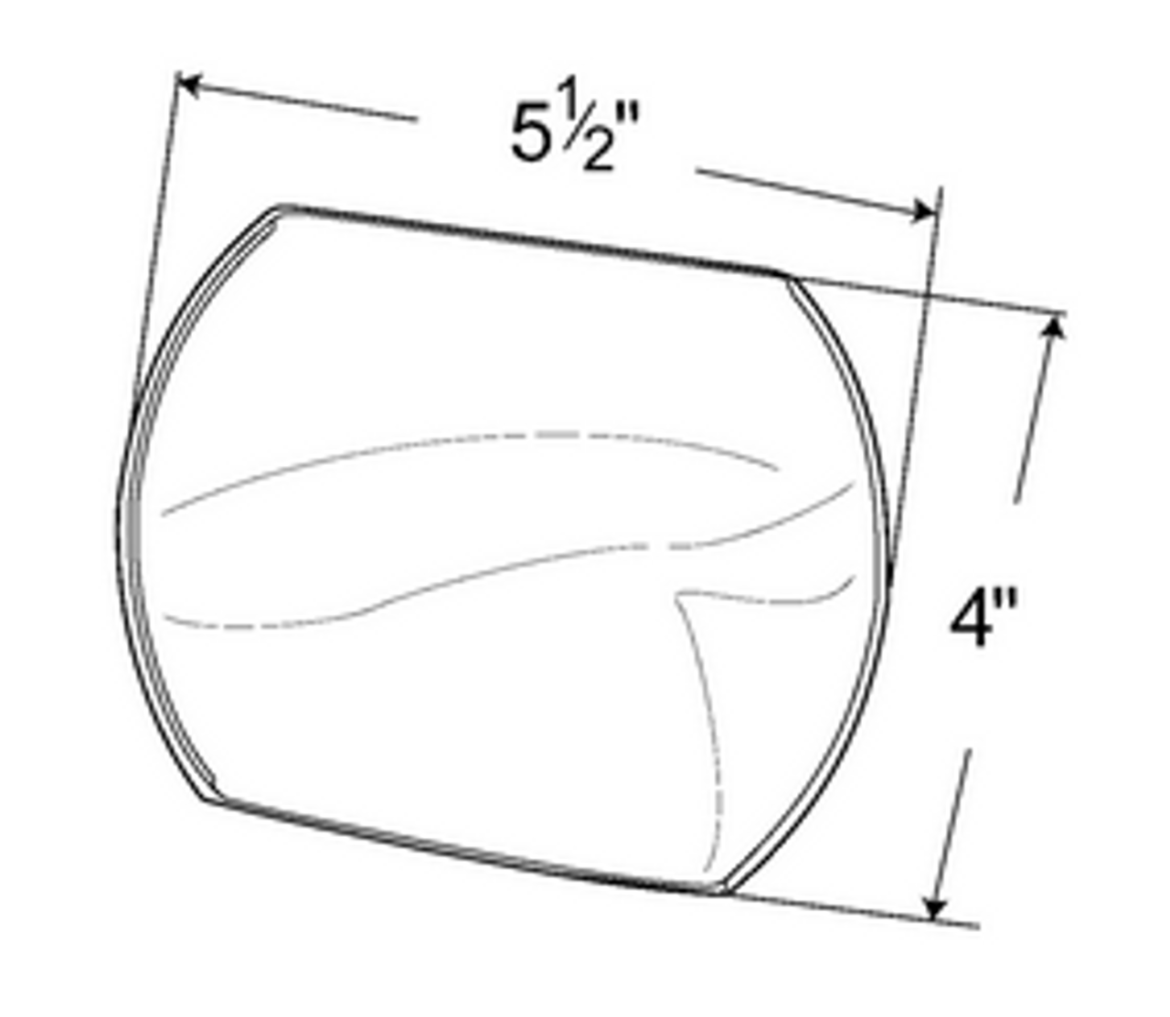 4 x 5-1/2" Stick-On Convex Mirror Rectangular  12164