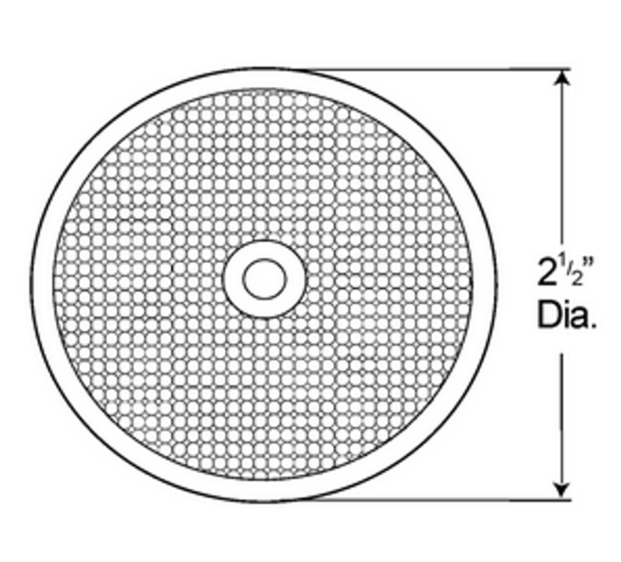 Sealed Center-Mount Reflector - Red  40092