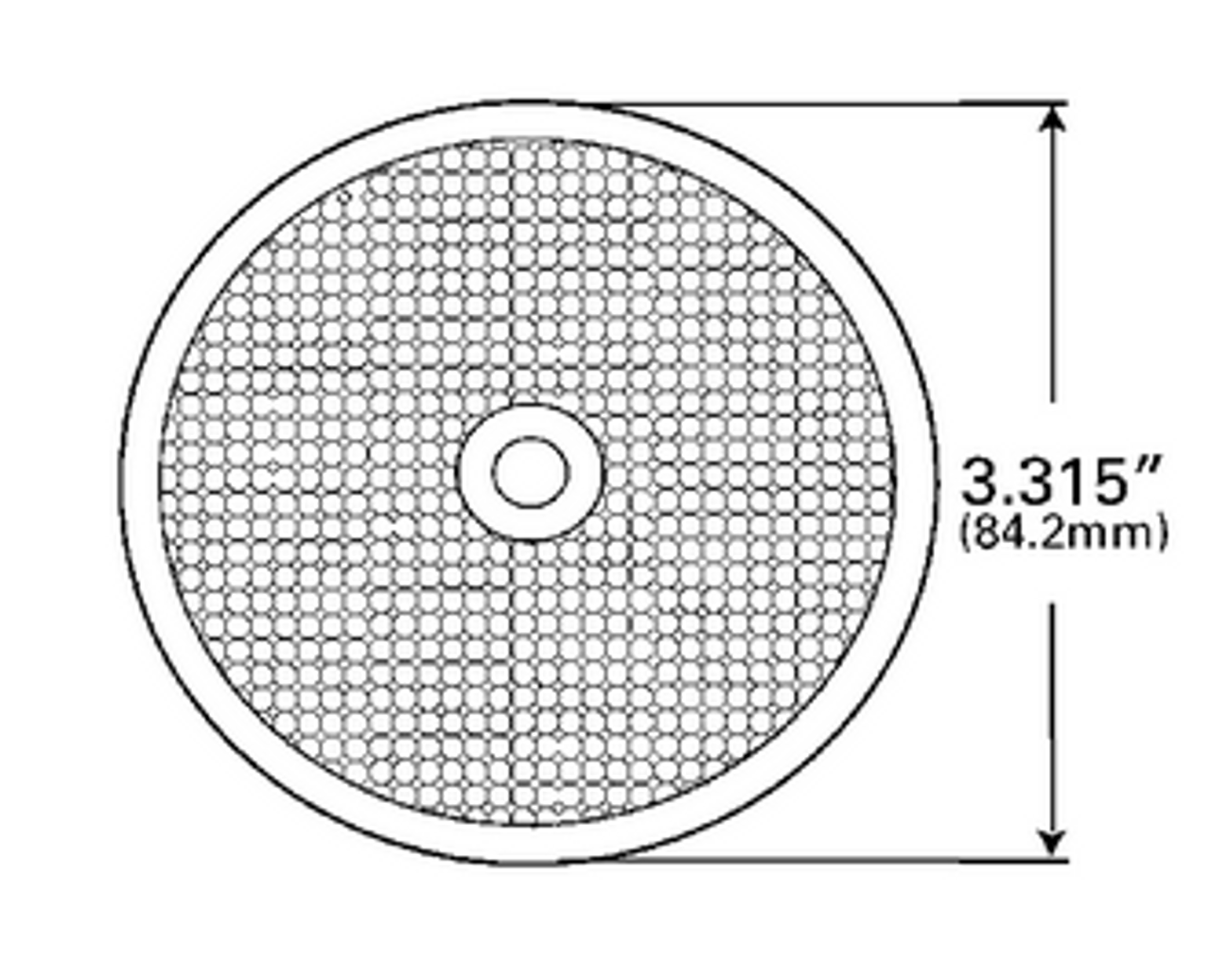 Sealed Center-Mount Reflector - Amber  40153