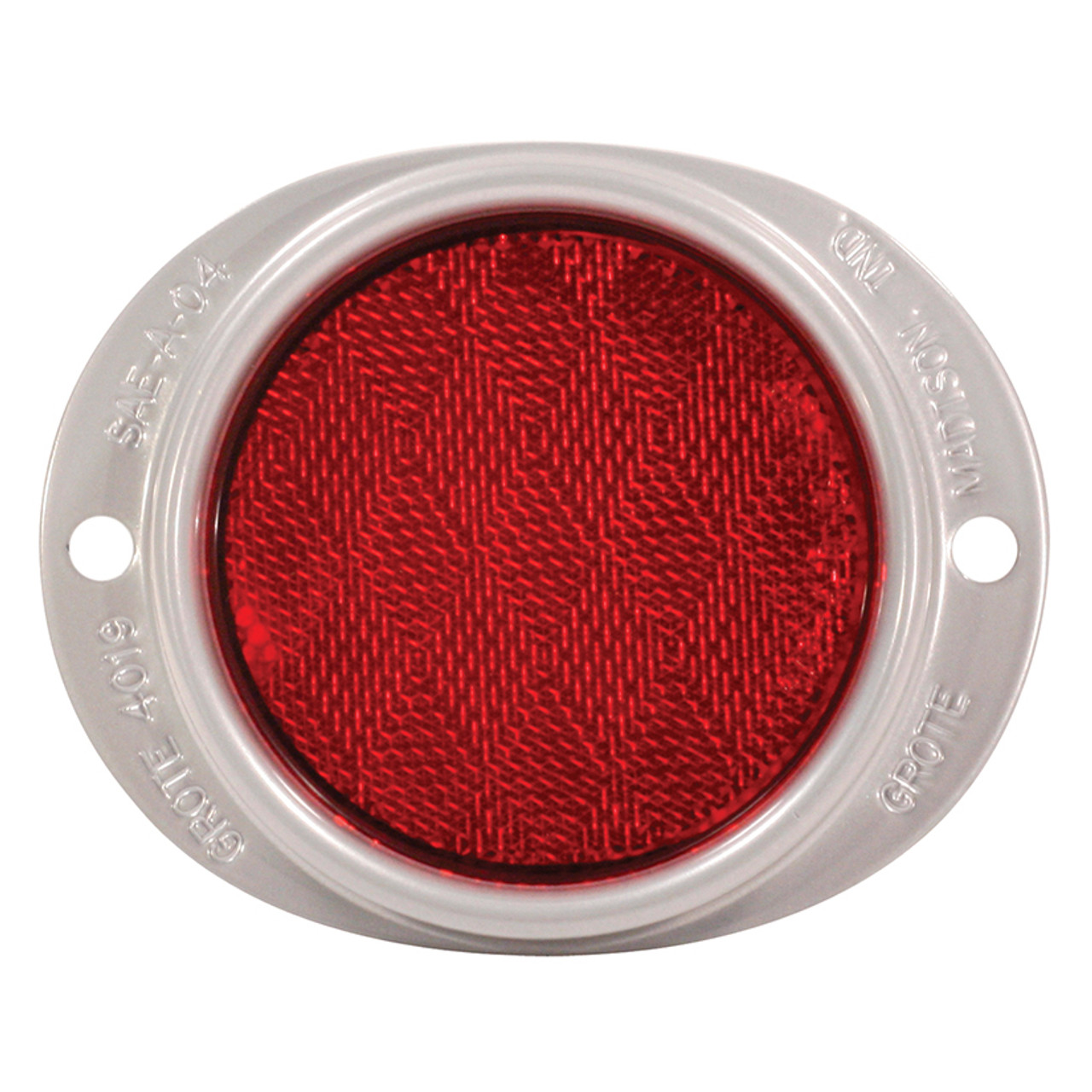 Steel Two-Hole Mounting Reflector w/Gasket - Red  40192