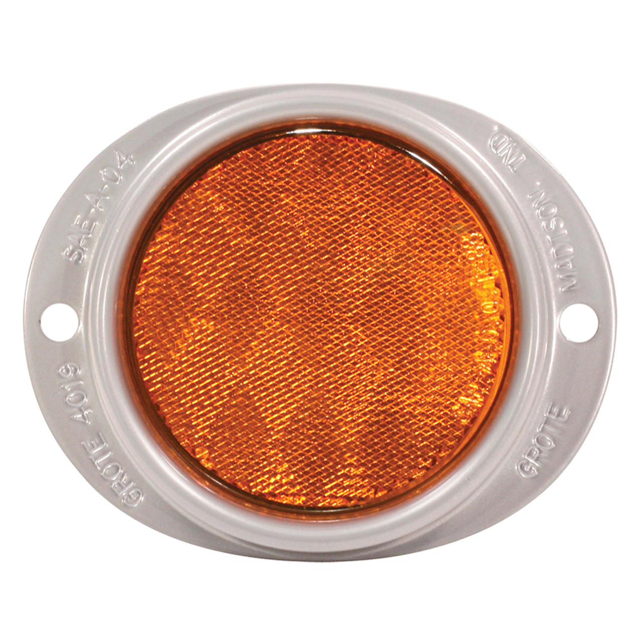 Steel Two-Hole Mounting Reflector w/Gasket - Amber  40193