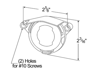 License Lamp Mounting Bracket - White  43040