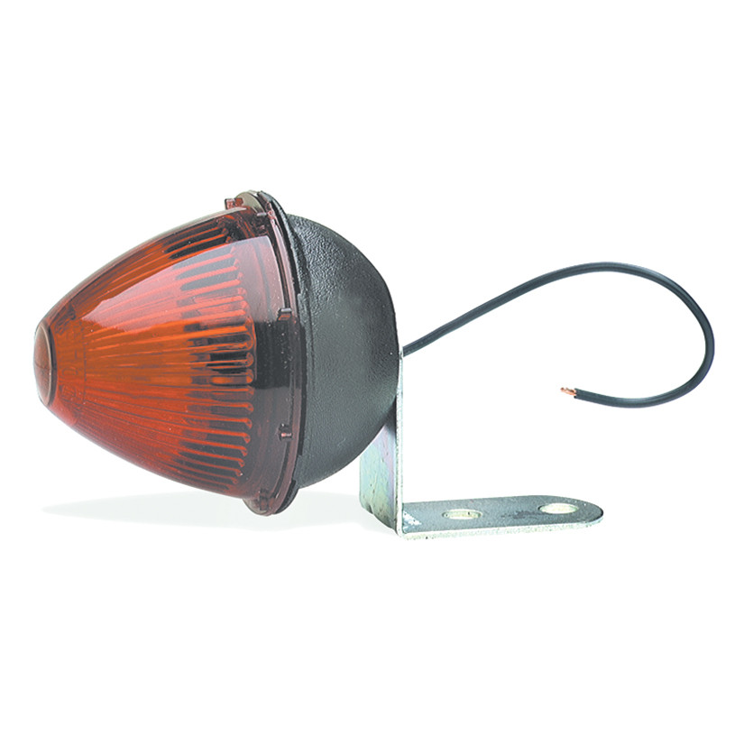 Beehive Clearance/Marker Lamp w/Fixed Angle Mounting Bracket - Red  45022