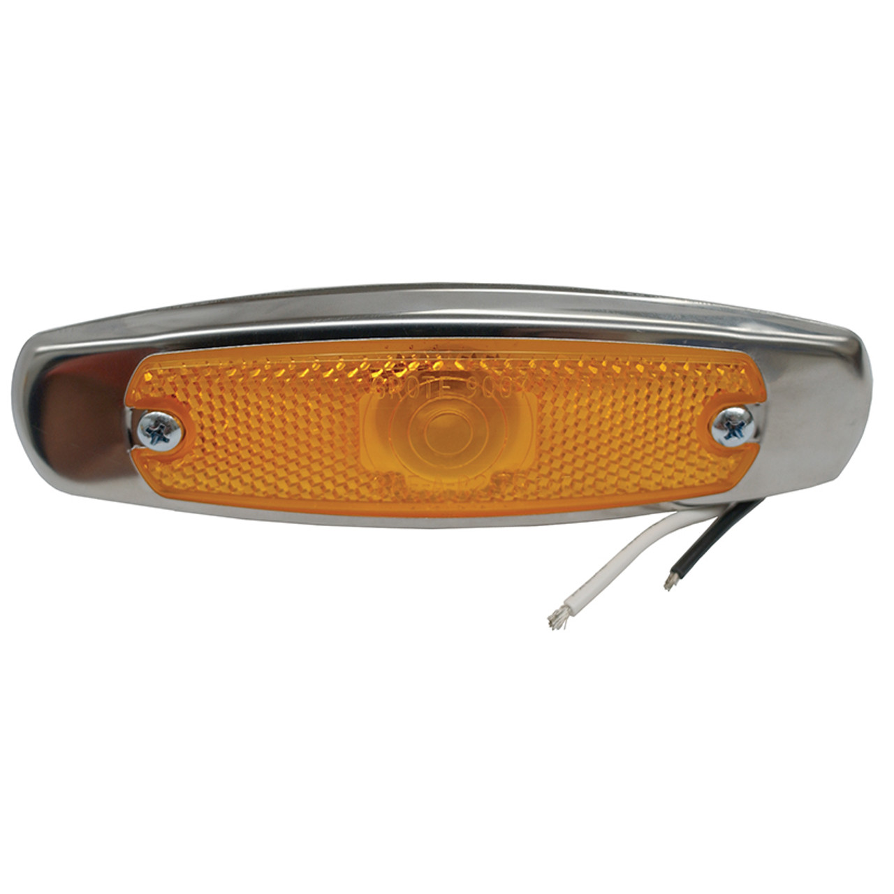 Low-Profile Clearance/Marker Lamp w/Built-in Reflector & Bezel - Amber  45663