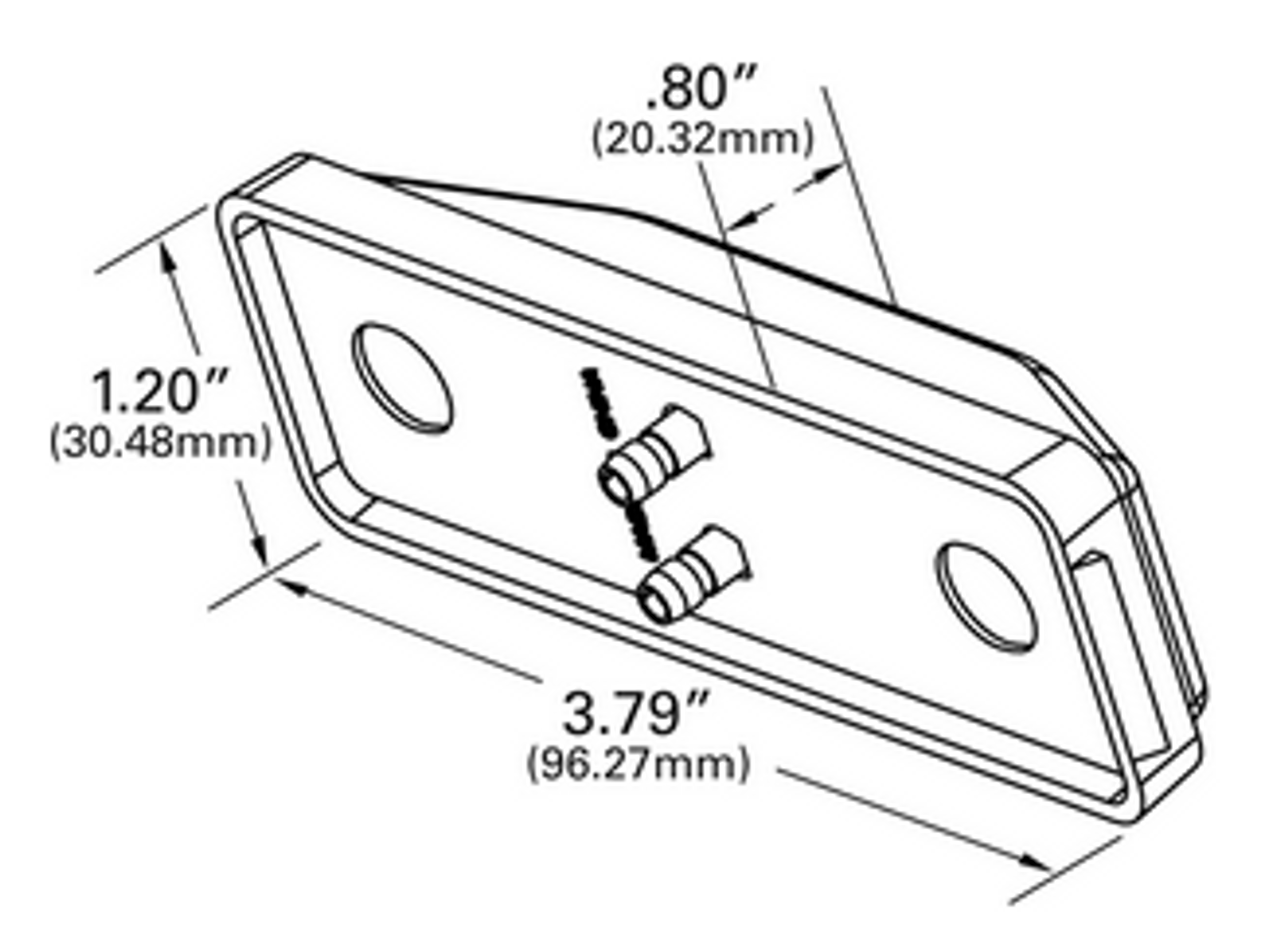 Rectangular Clearance/Marker Lamp - Red  46742