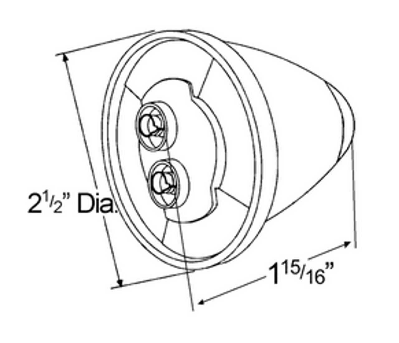 2-1/2" SuperNova® Beehive LED Clearance/Marker Lamp - Red  47222