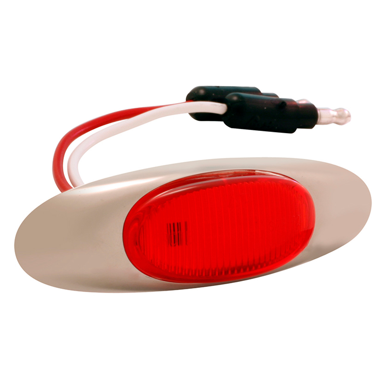 MicroNova® LED Clearance/Marker Lamp & Chrome Bezel - Red  47952