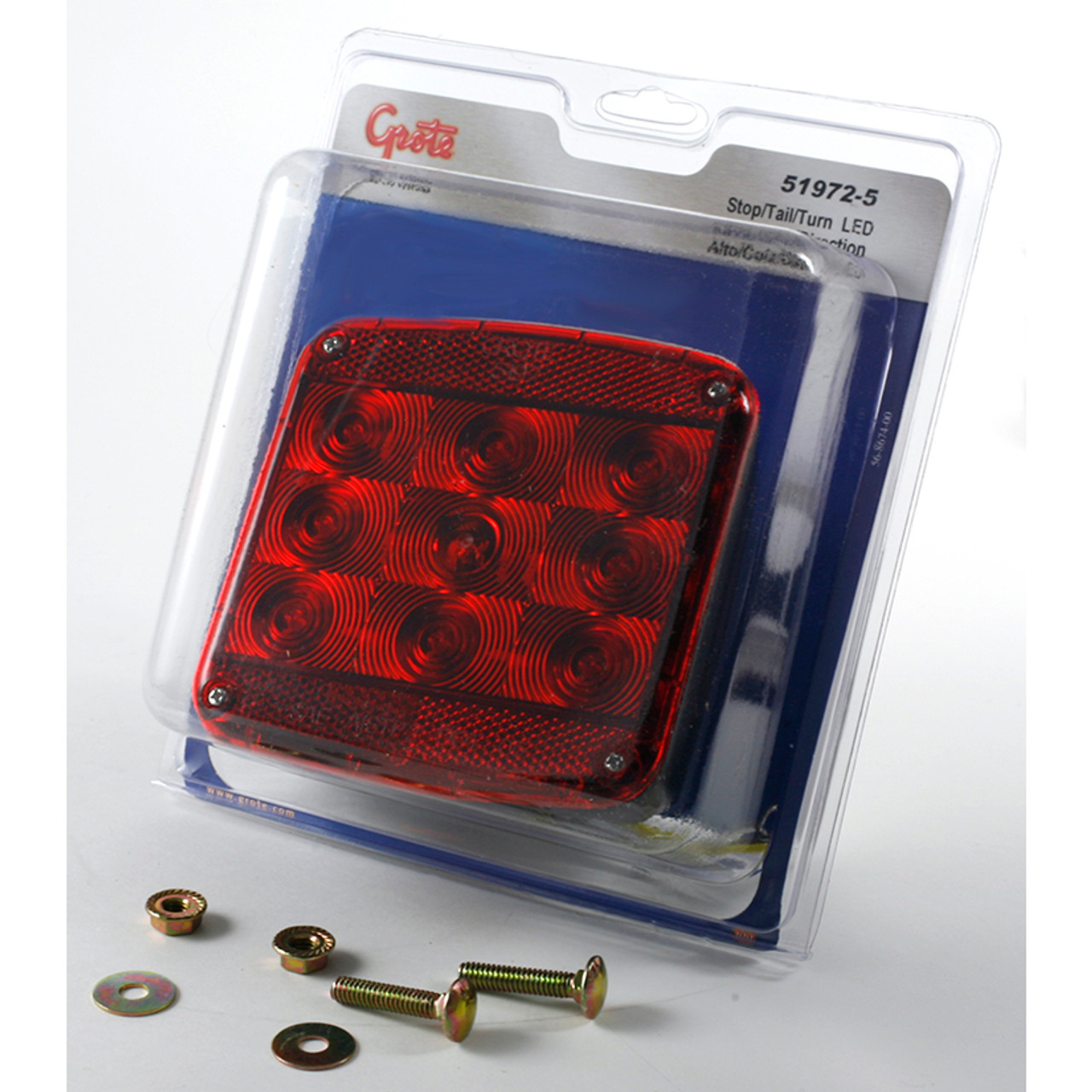 Right Hand Submersible LED Stop/Tail/Turn Trailer Lamp - Retail - Red  51962-5