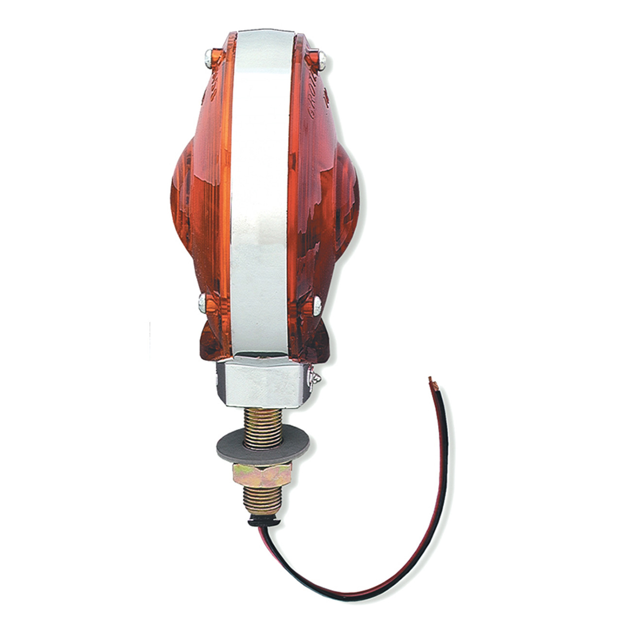 4" Zinc Die Cast Double Faced Lamp - Double Contact - Red/Amber  53000