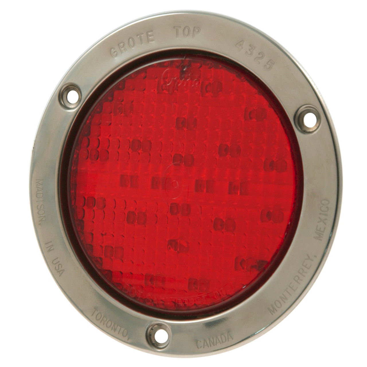 4" SuperNova® Full-Pattern Theft Resistant LED Stop/Tail/Turn Lamp w/Male Pin - Red  53192