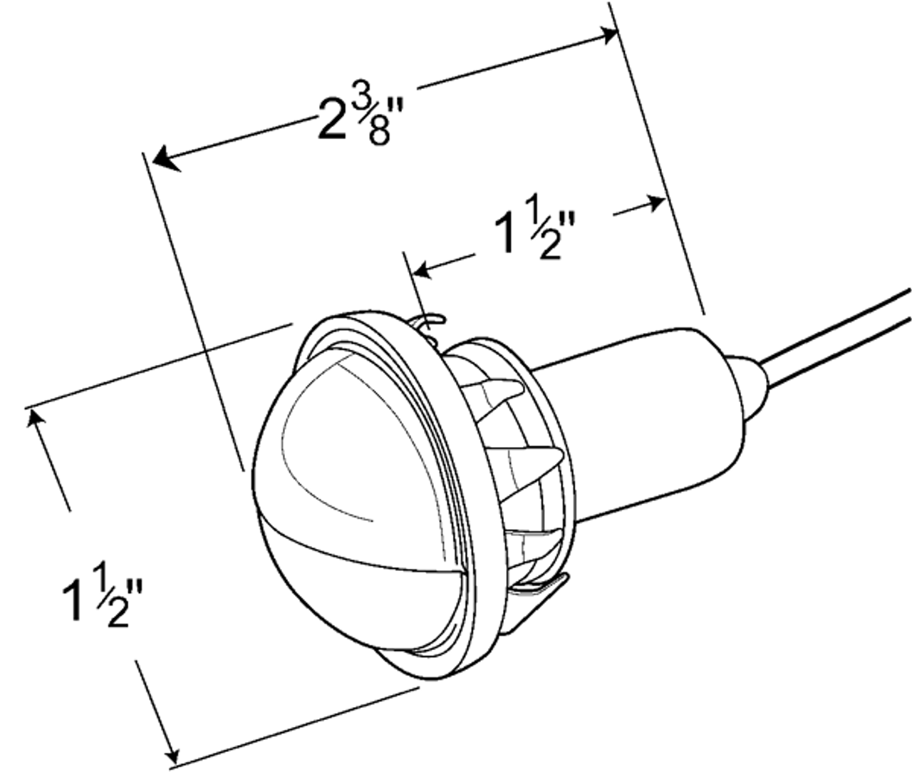 Compact Courtesy Lamp - Clear  60101