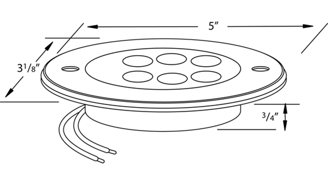 LED Compartment Lamp Push Lens for On/Off - Clear  61851