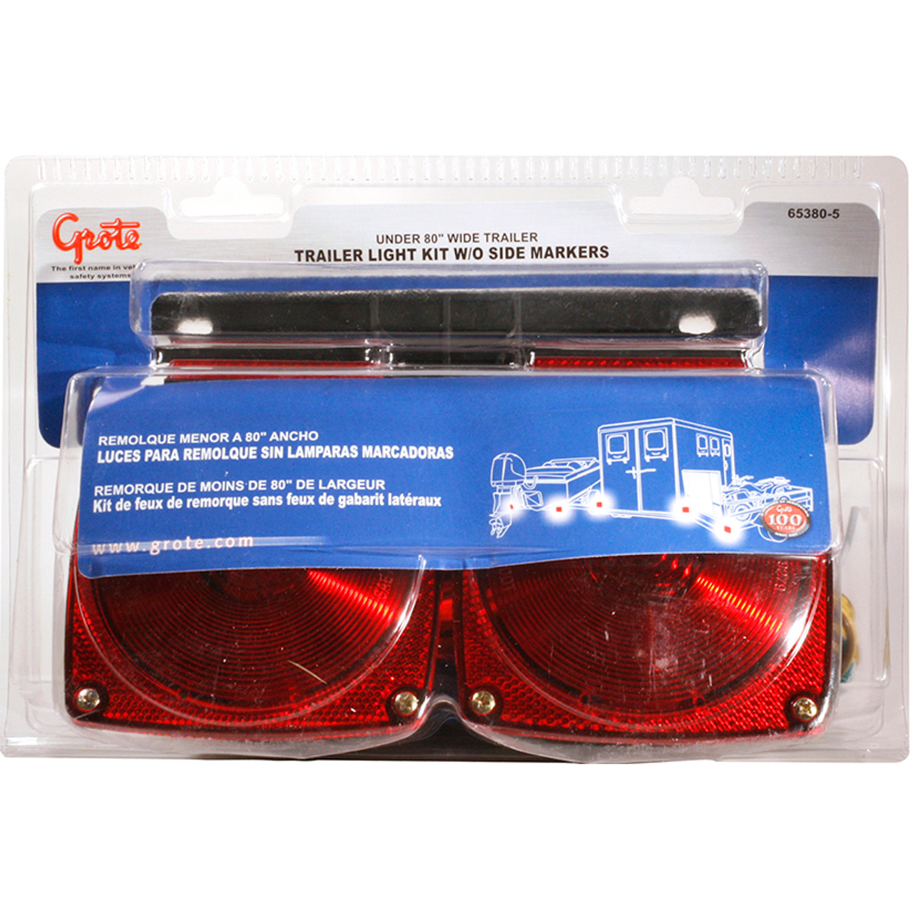 Trailer Lighting Kit w/o Clearance/Marker - Retail - Red  65380-5