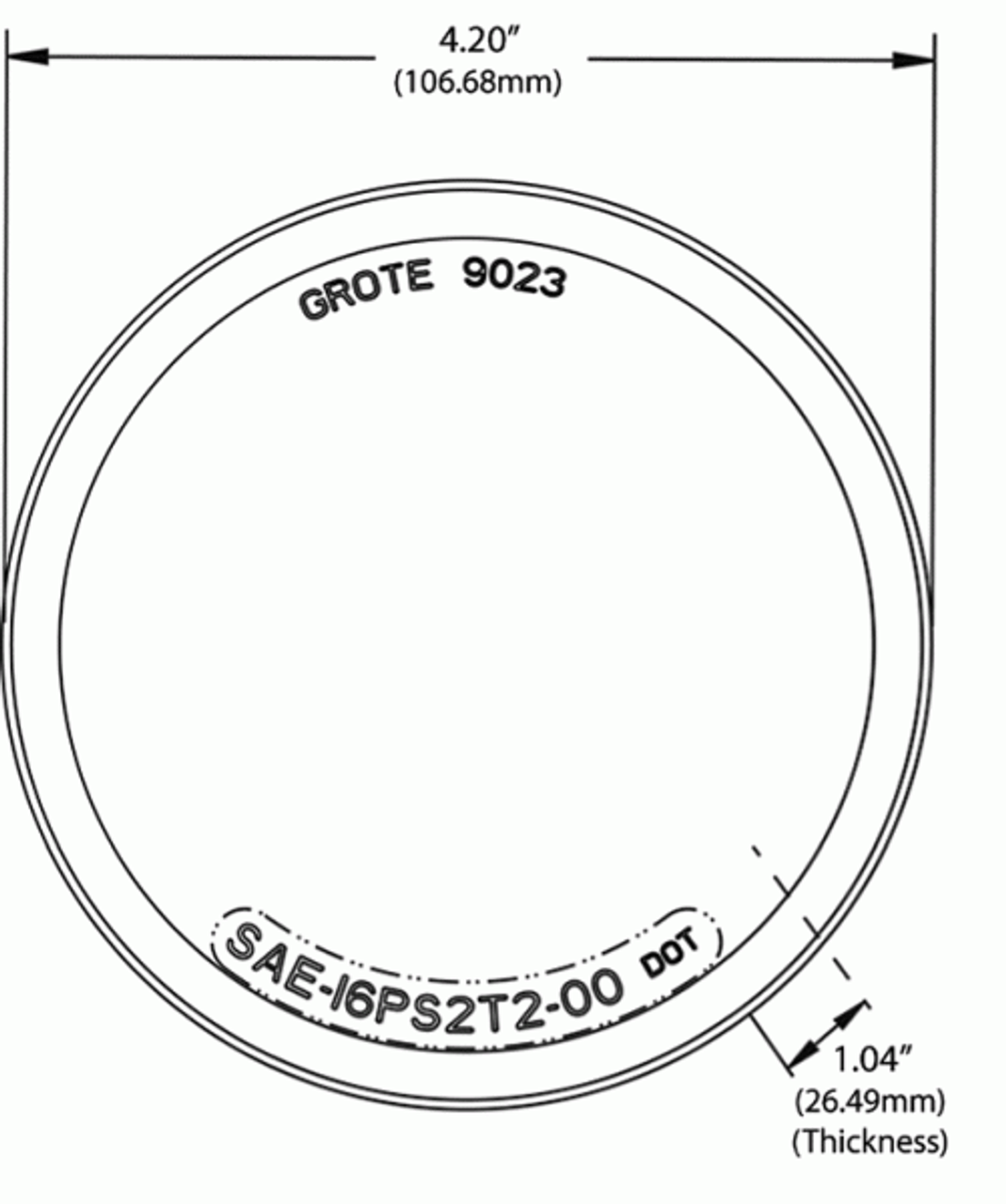 Stop/Tail/Turn Replacement Lens - Amber  90233