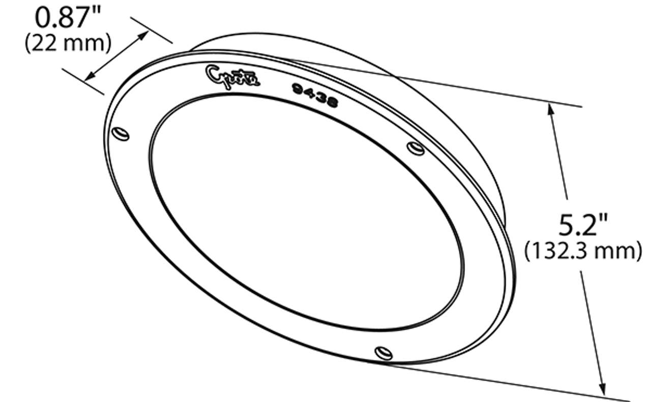 4" Round Polycarbonate Snap-In Cover Plates @ 2 Pack - Gray  94380-4