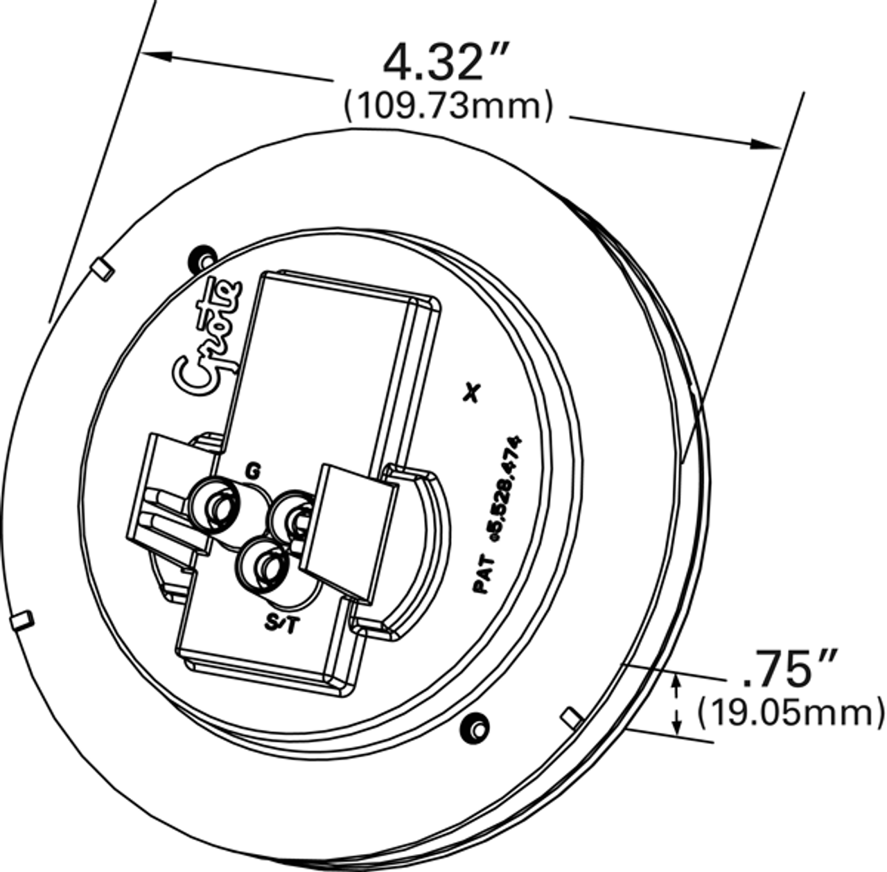 Hi Count® 4" LED Stop/Tail/Turn Lamp Auxiliary - Amber  G4003