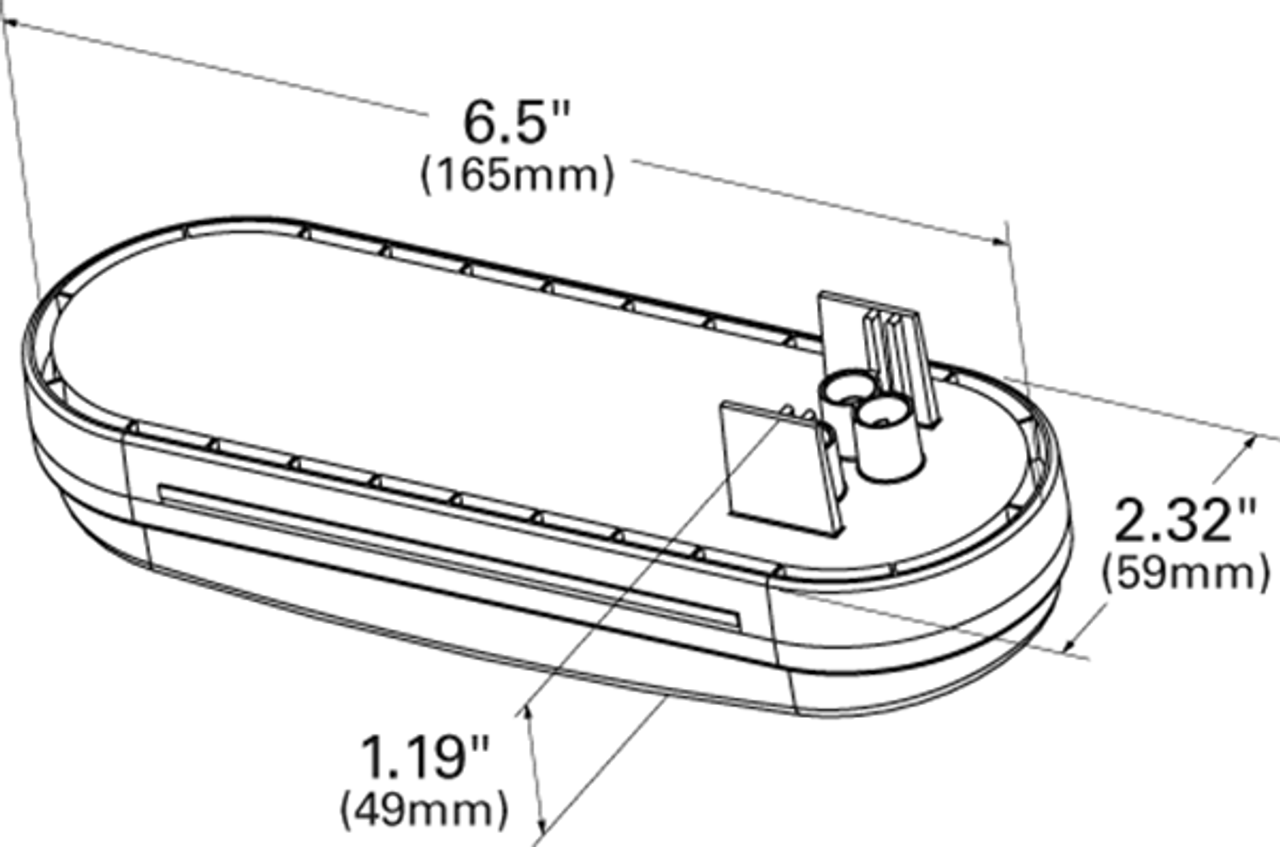 Hi Count® Oval LED Stop/Tail/Turn Lamp - Red  G6002