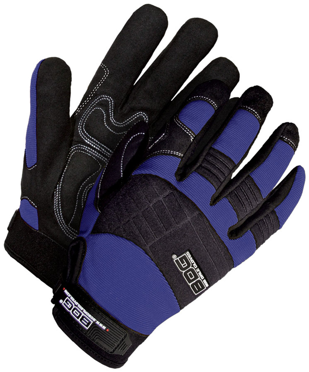 Mechanics Clarino® Leather Anti-Vib Gel Palm Blue/Black  20-1-10605N