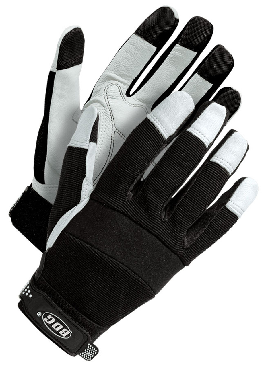 General Purpose Grain Goatskin w/Finger Pads Black/White  20-1-1215