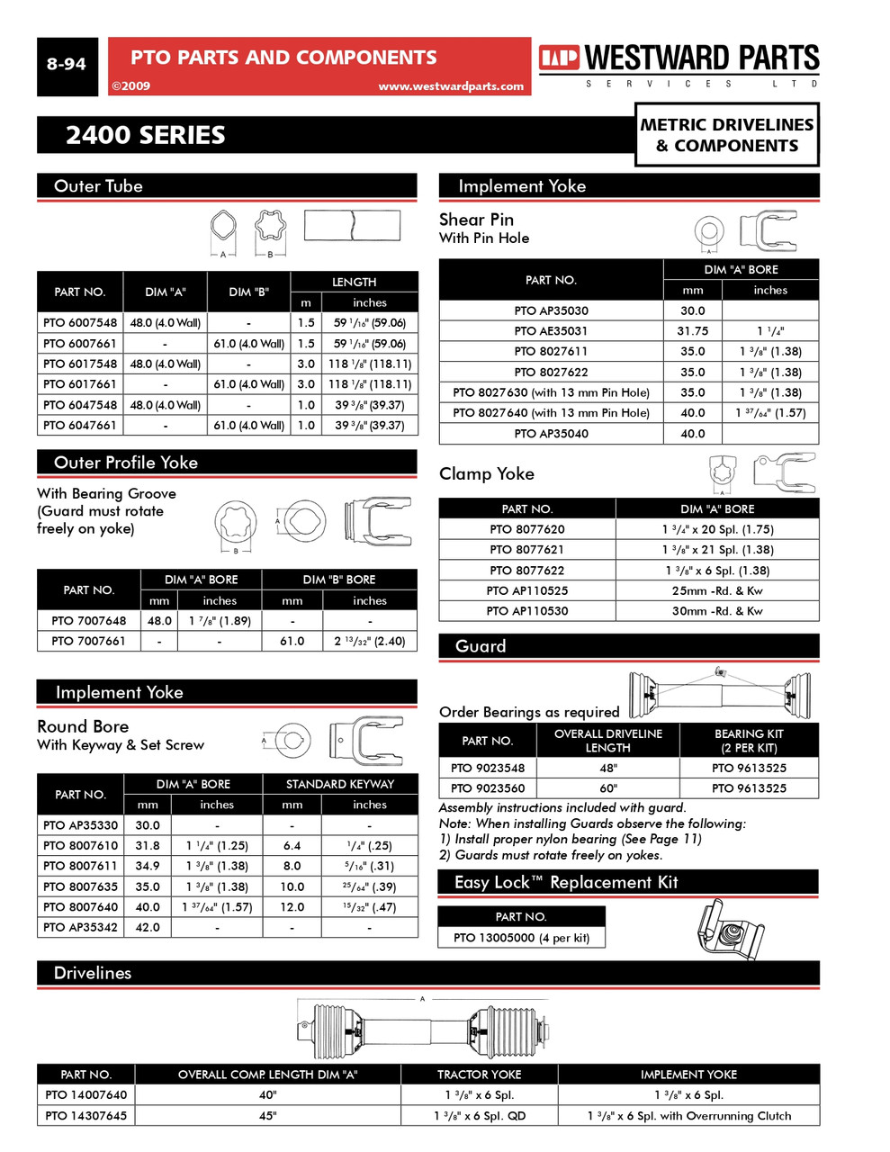 1-3/8"-6 Spline Push Pin QD Yoke - 1-3/8"-6 Spline Push Pin QD Overrunning Clutch Yoke - Four Yoke Driveline Assembly - Walterscheid® AW35 Series  PTO14307645