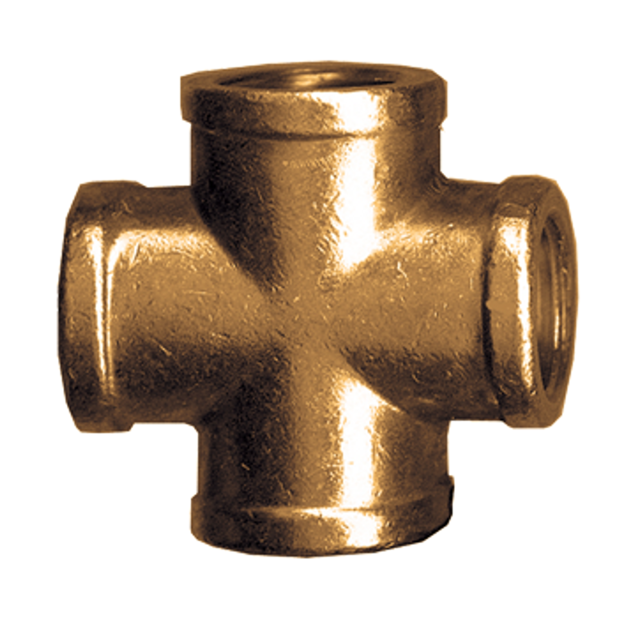 1/2" Forged Brass Female NPT Cross  102-D