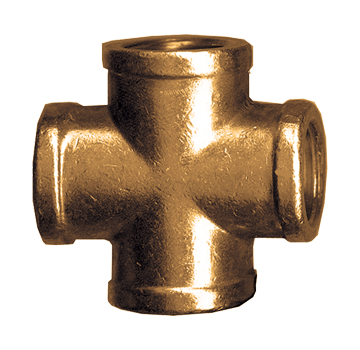 1/2" Forged Brass Female NPT Cross  102-D