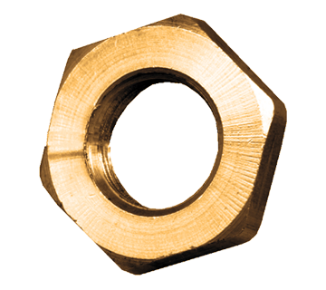 3/8" Brass NPSM Jam Nut  111-C