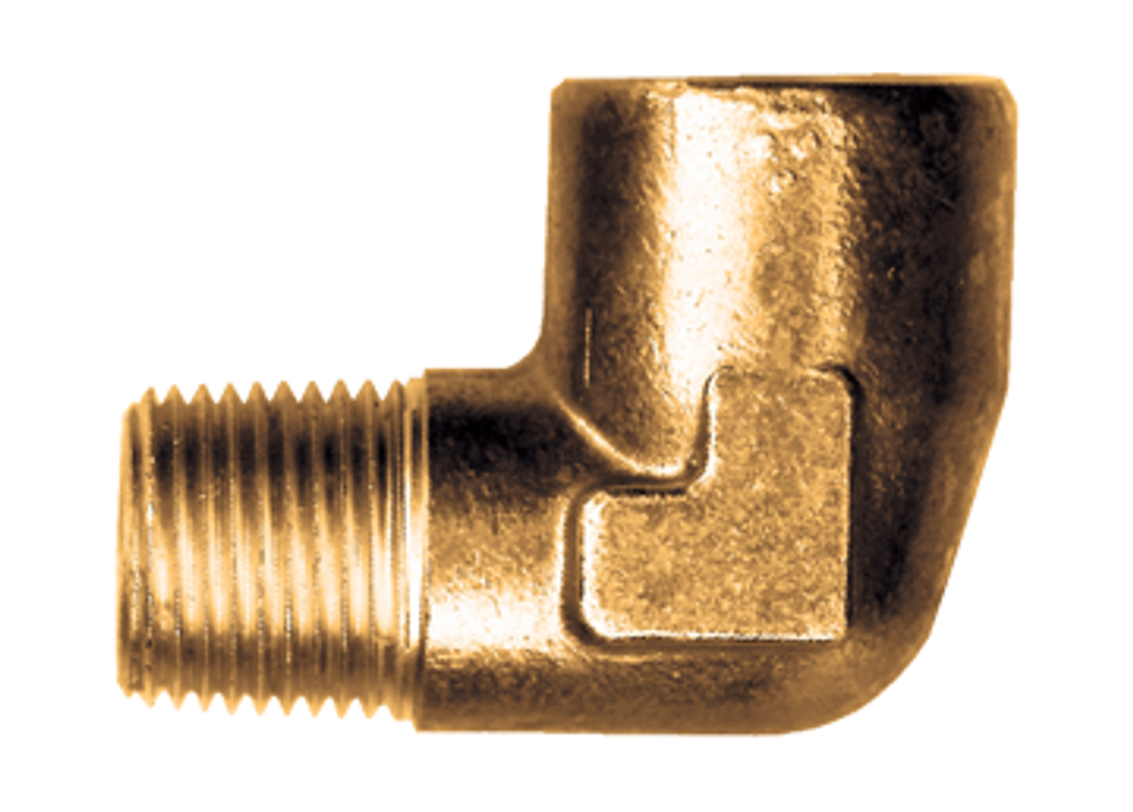1/4" Forged Brass Male NPT - Female NPT 90° Street Elbow  116H-B