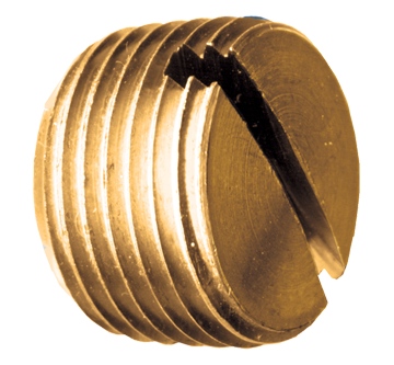 3/8" Brass Male NPT Slotted Plug  117-C