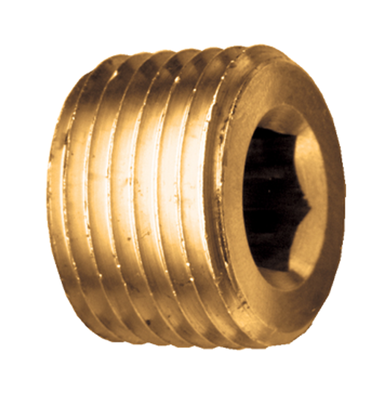 1/8" Brass Male NPT Countersunk Hex Plug  118-A