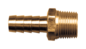 1-1/4 x 1-1/4" Brass Hose Barb - Male NPT Cast Coupler  125CA-20J