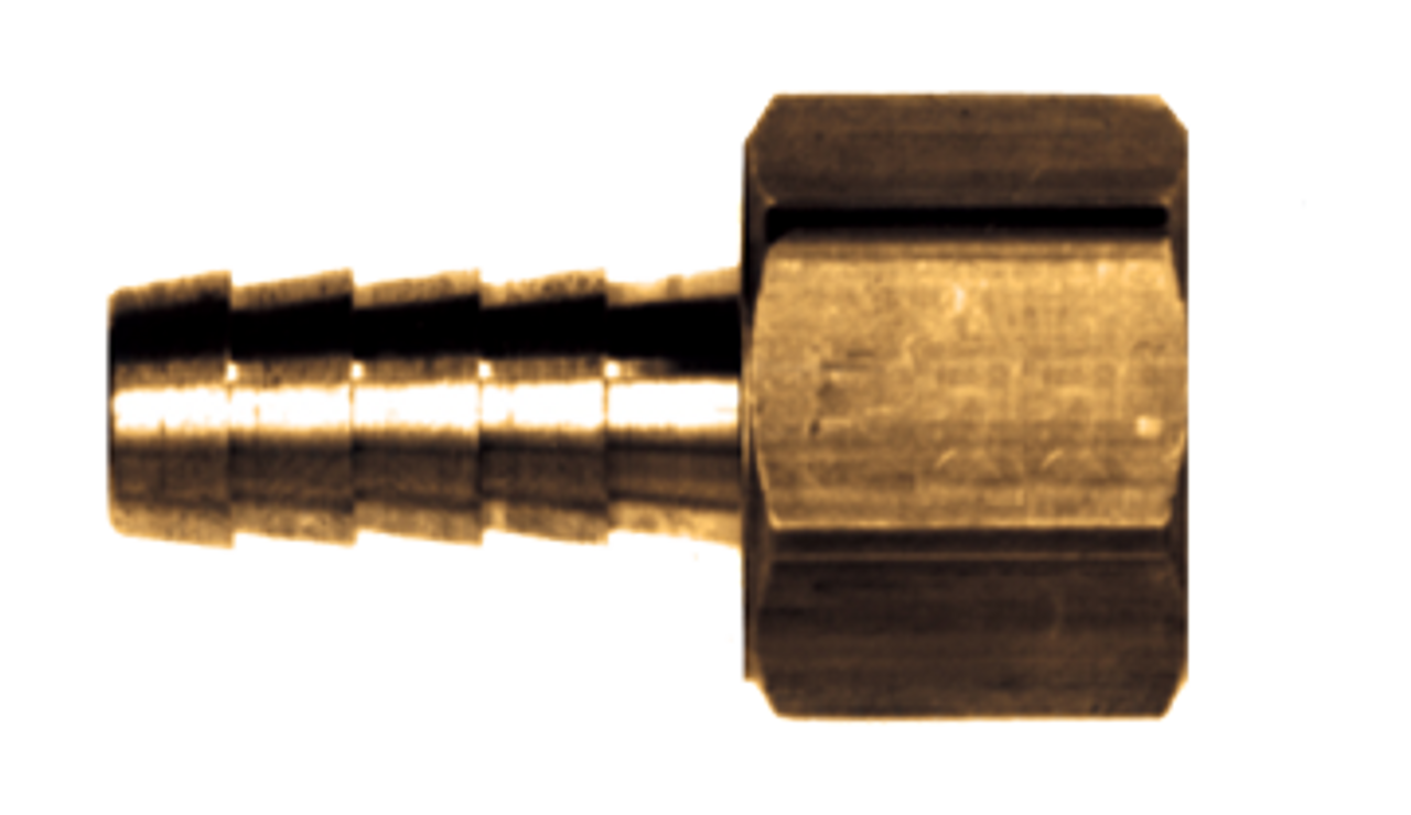 1/2 x 1/4" Brass Hose Barb - Female NPT Coupler  126-8B