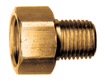 1/4 x 1/4" Brass Female 45° SAE Inverted Flare - Male NPT w/Check Valve Connector  148CV-4B