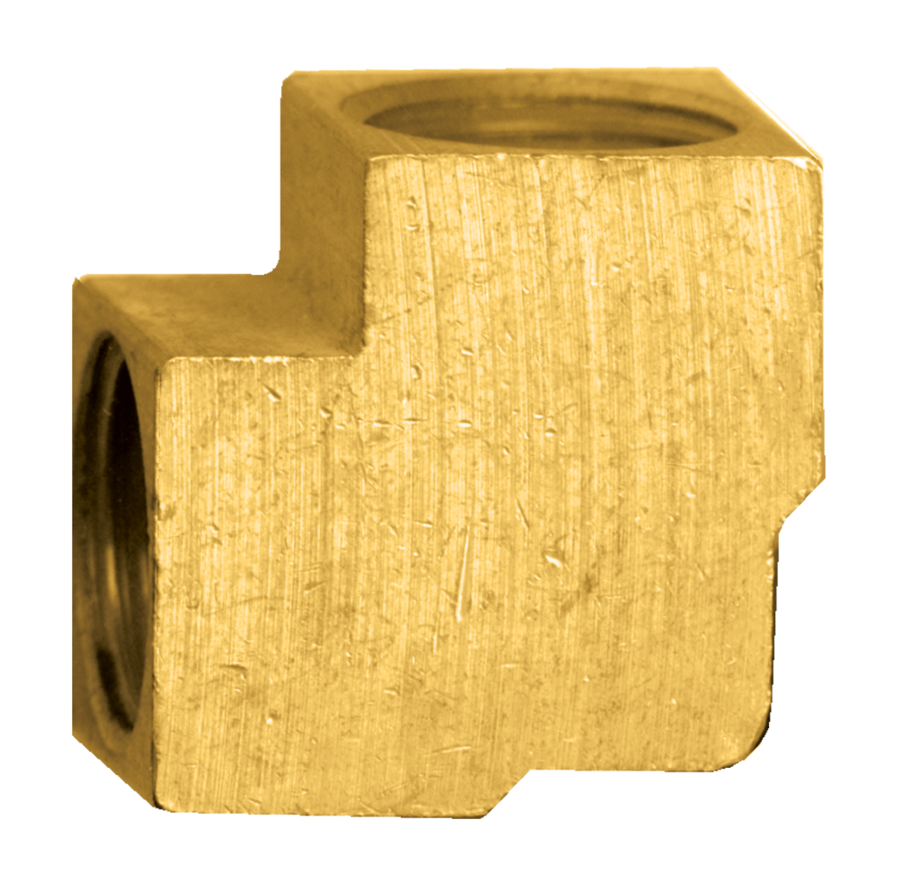 1/4 x 1/8" Brass Female 45° SAE Inverted Flare 90° Elbow  150-4A