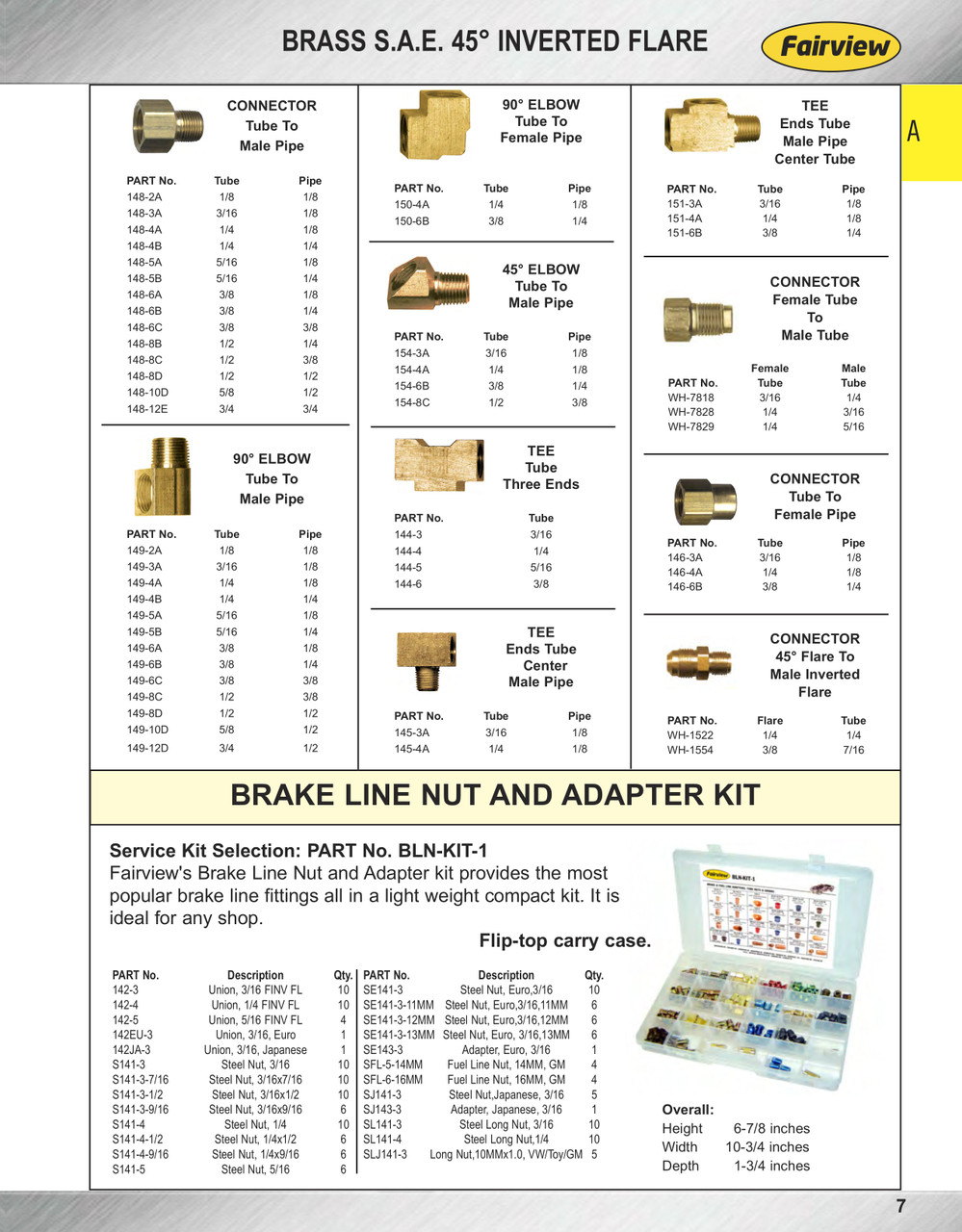 1/4 x 1/8 x 1/4" Brass Female 45° SAE Inverted Flare - Male NPT - Female 45° SAE Inverted Flare Tee  151-4A