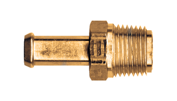 5/16 x 5/16" Brass Fuel Line Hose Barb - Male Inverted Flare Connector  335-55