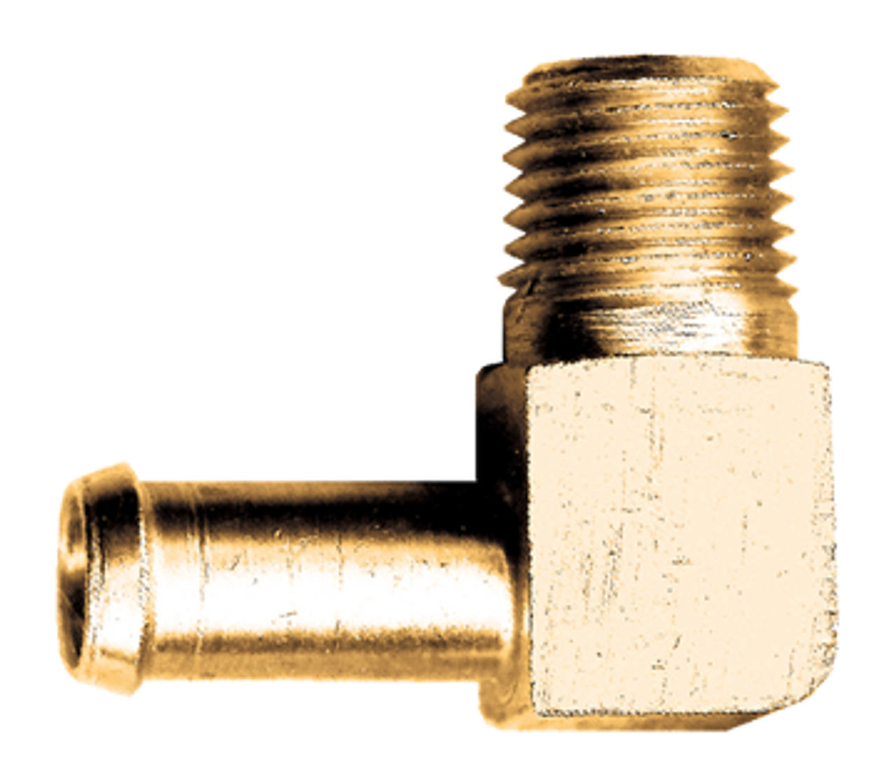 5/8 x 3/8" Brass Fuel Line Hose Barb - Male 90° NPT Connector  339-10C