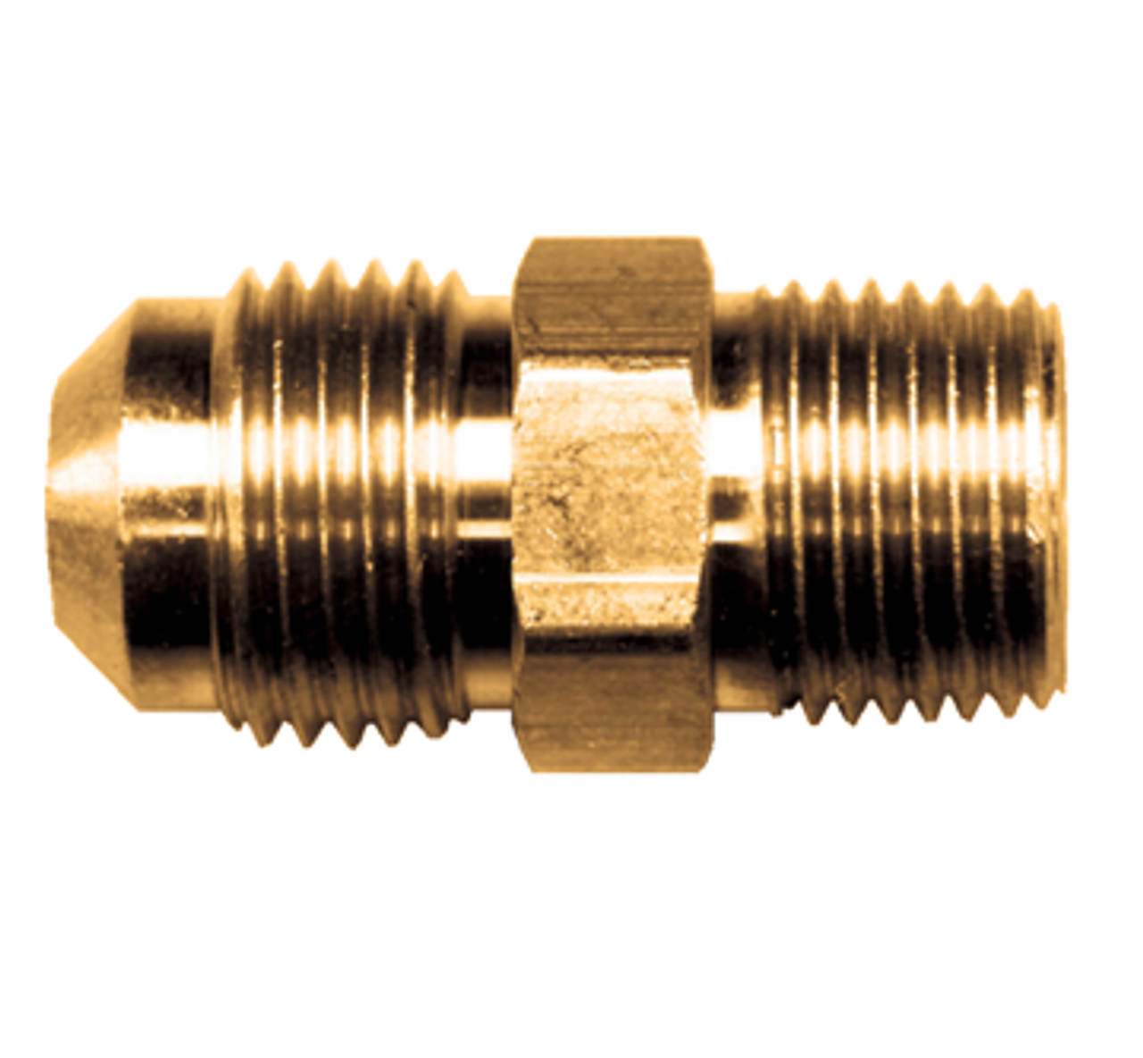 1/4 x 1/4" Brass Male 37° JIC - Male NPT Connector  3748-4B