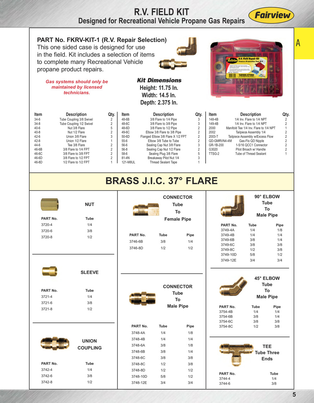 1/2 x 1/2" Brass Male 37° JIC - Male NPT Connector  3748-8D