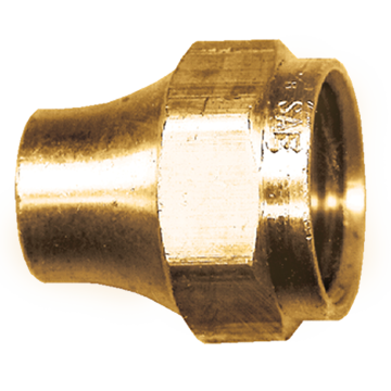 1/4" Milled Brass 45° SAE Short Nut  41S-4