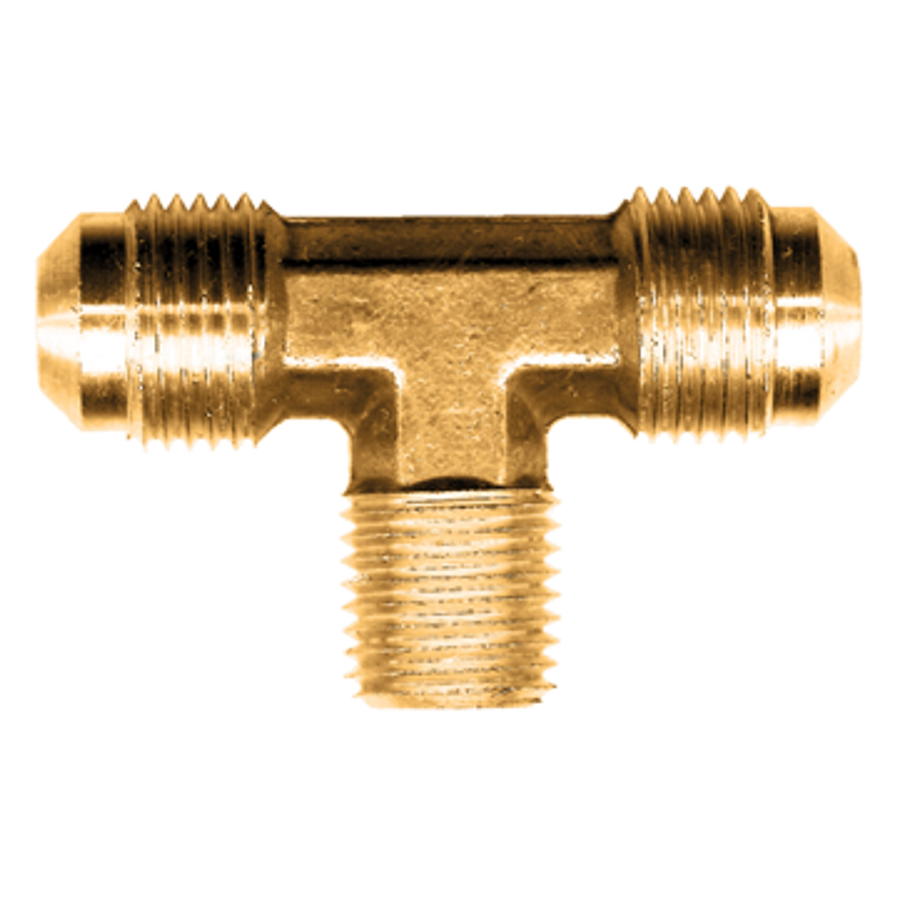 1/2 x 3/8" Brass Male 45° SAE Flare - Male 45° SAE Flare - Male NPT Tee  45-8C