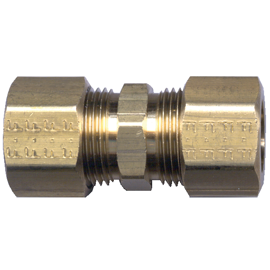 1/2" Brass Poly Tube Compression w/Fixed Insert Union   462-8