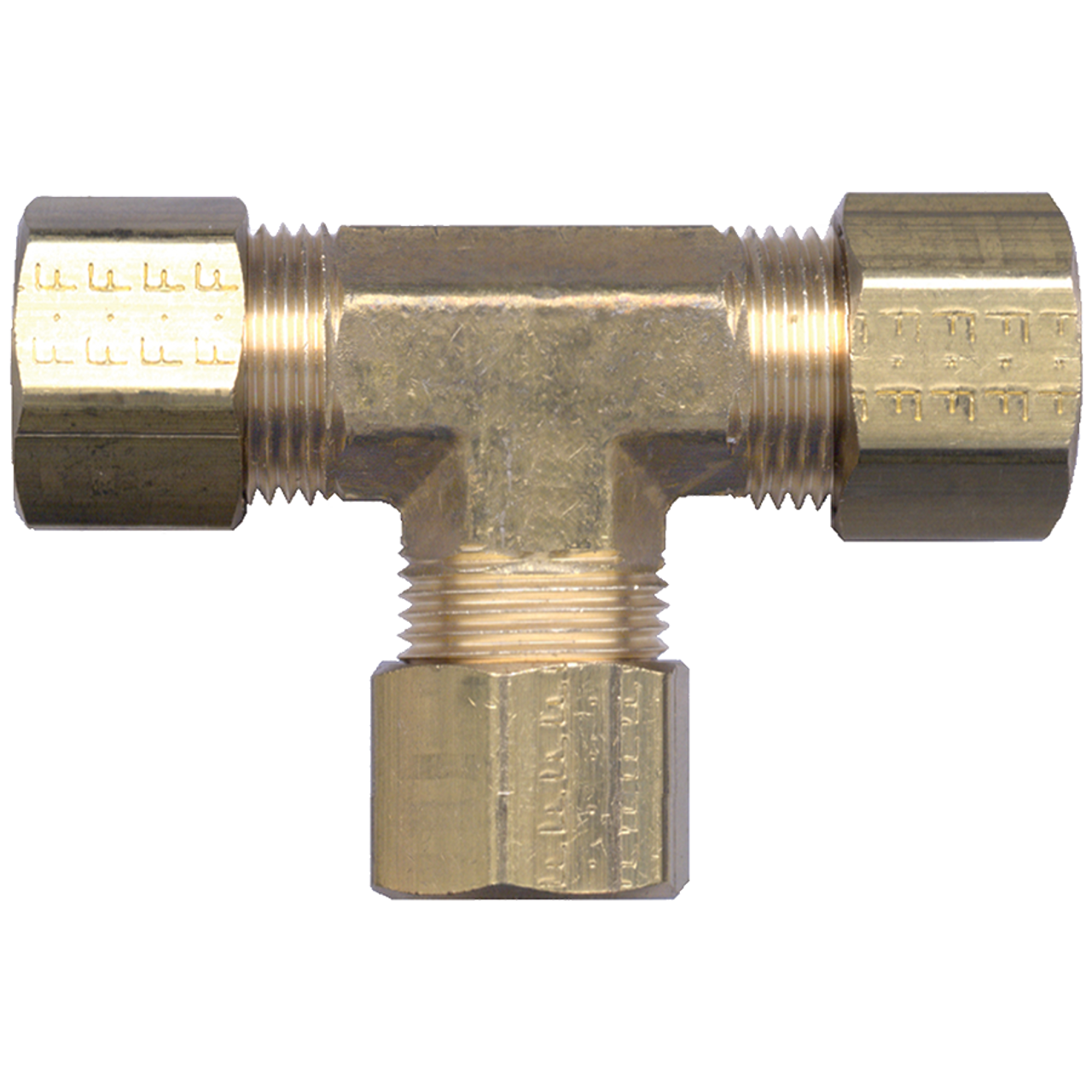 1/2" Brass Poly Tube Compression w/Fixed Insert Tee   464-8