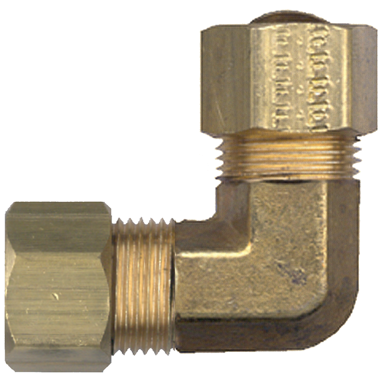 1/4" Brass Poly Tube Compression w/Fixed Insert 90° Elbow   465-4