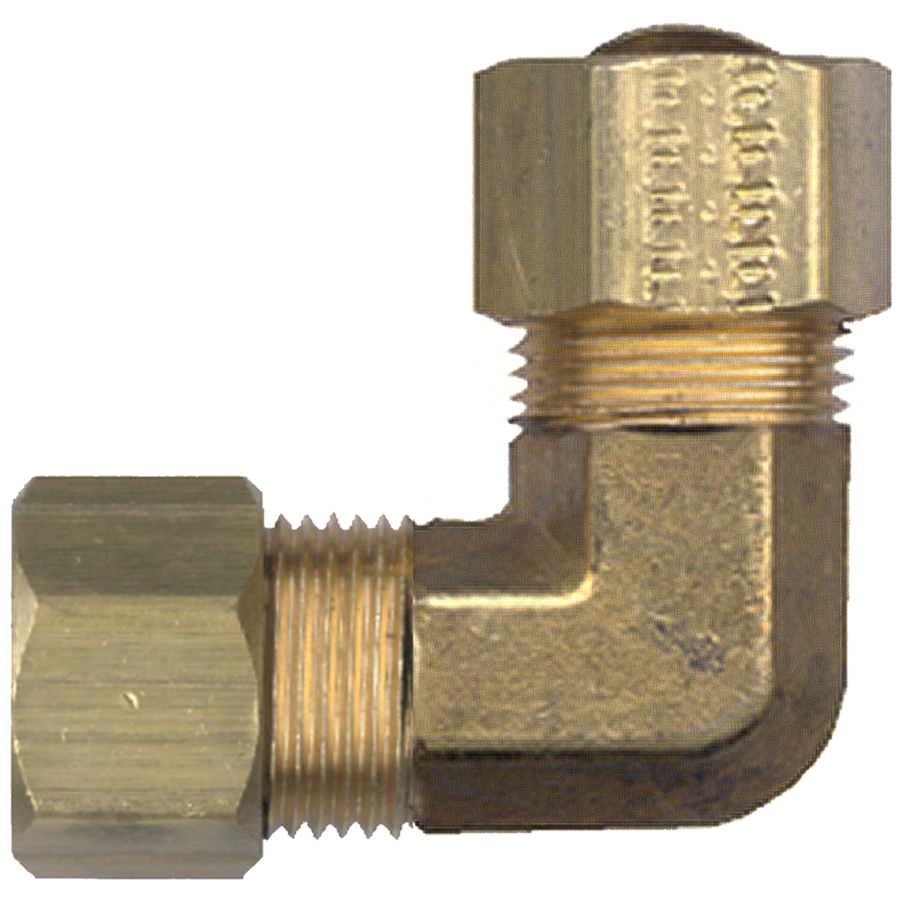 3/8" Brass Poly Tube Compression w/Fixed Insert 90° Elbow   465-6