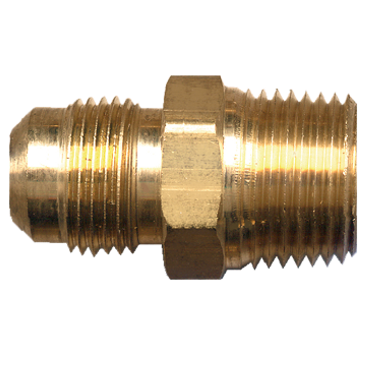 3/16 x 1/8" Brass Male 45° SAE Flare - Male NPT Connector  48-3A