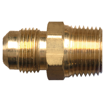5/16 x 1/8" Brass Male 45° SAE Flare - Male NPT Connector  48-5A