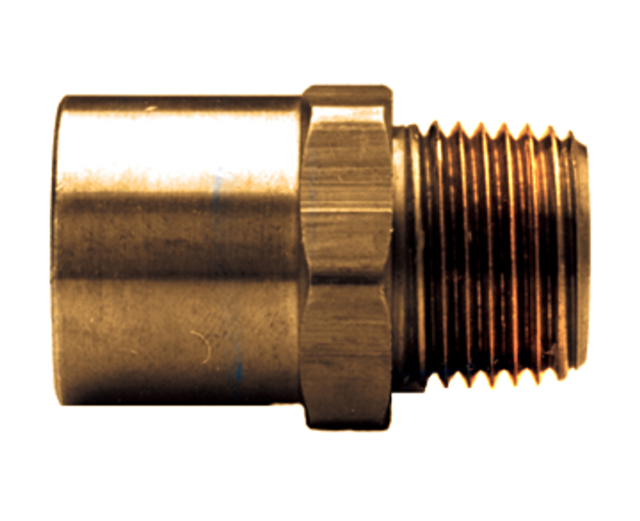 5/8" Tube O.D. x 1/4" Brass Sweat-On - Male NPT Connector  48SW-10B