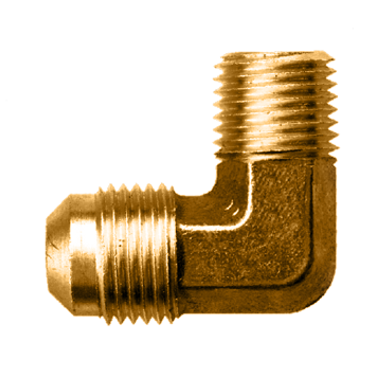 1/2 x 3/8" Brass Male 45° SAE Flare - Male NPT  90° Elbow  49-8C